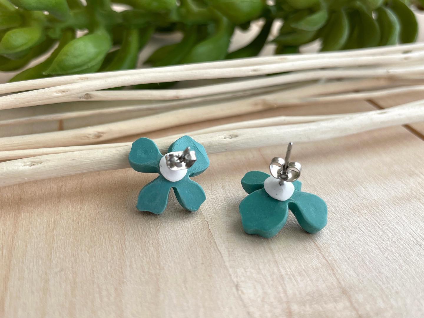 Berry Blossom Clay Stud Earrings