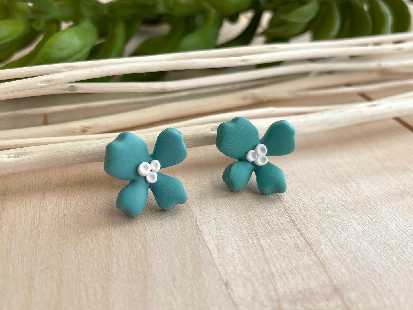 Berry Blossom Clay Stud Earrings