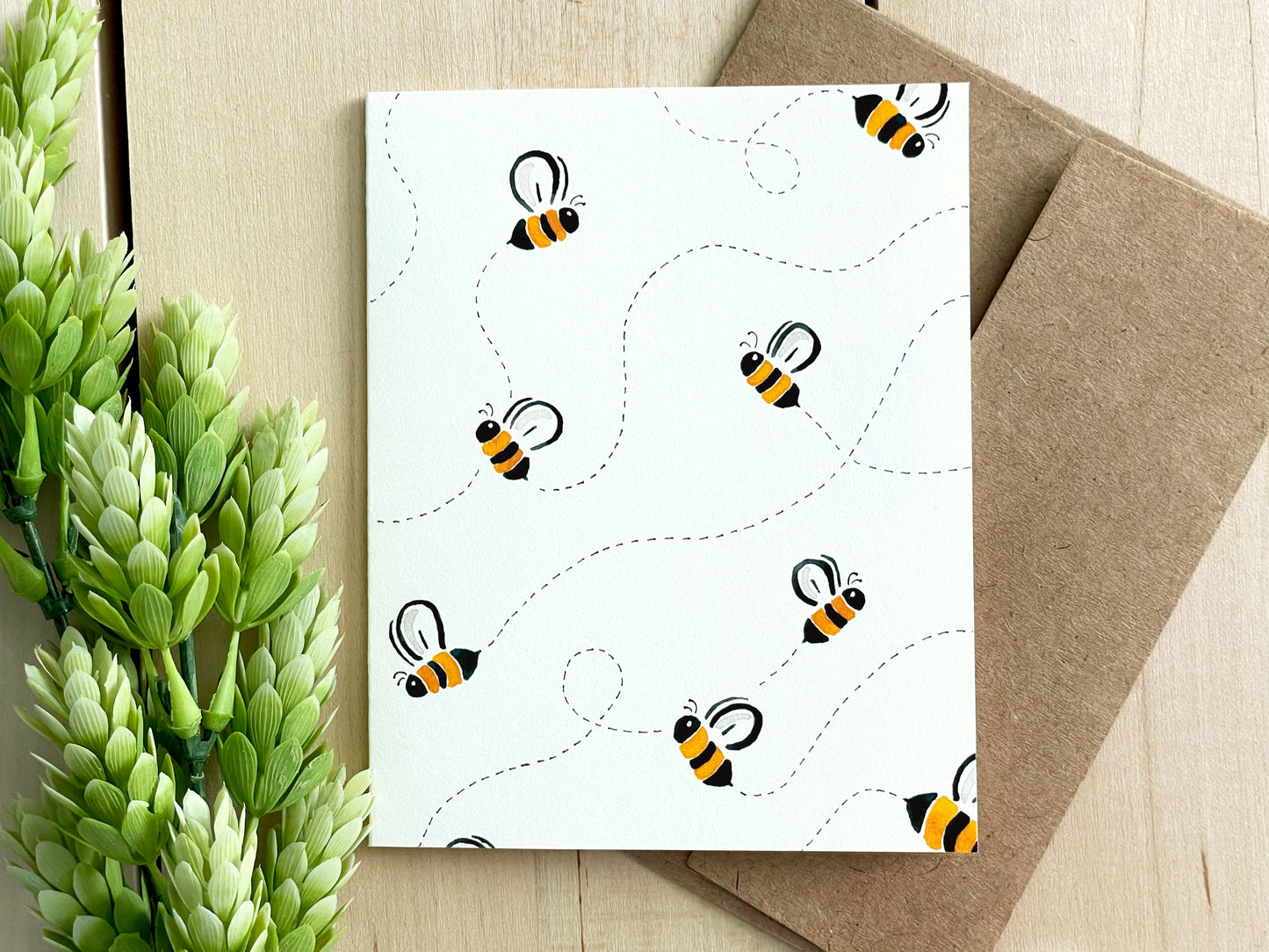 Busy Bee Card Set with Envelopes