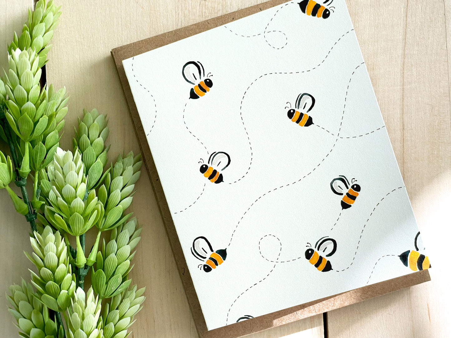 Busy Bee Card Set with Envelopes