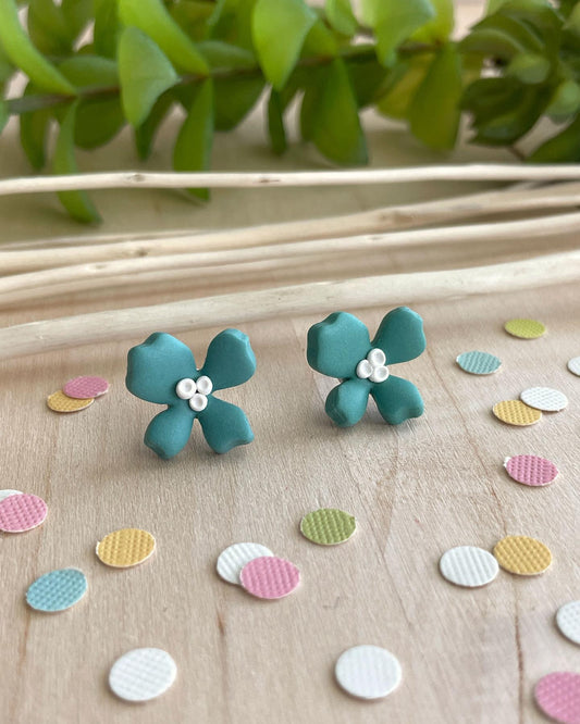 Berry Blossom Clay Stud Earrings