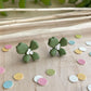 Kiwi Blossom Clay Stud Earrings