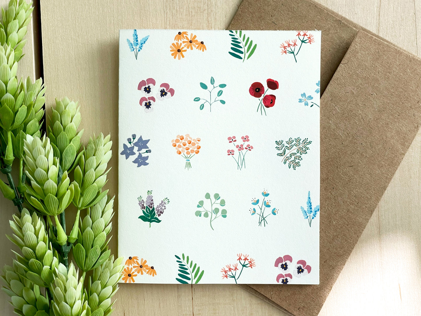 Darling Florals Card Set with Envelopes