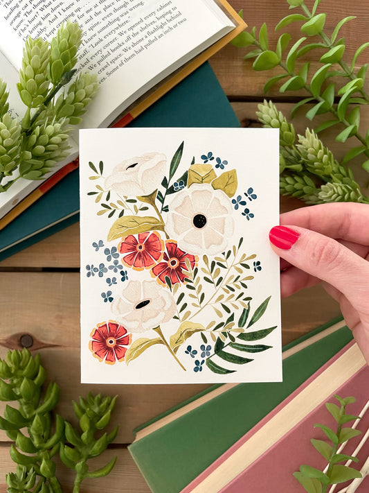 Autumn Floral Card Set with Envelopes