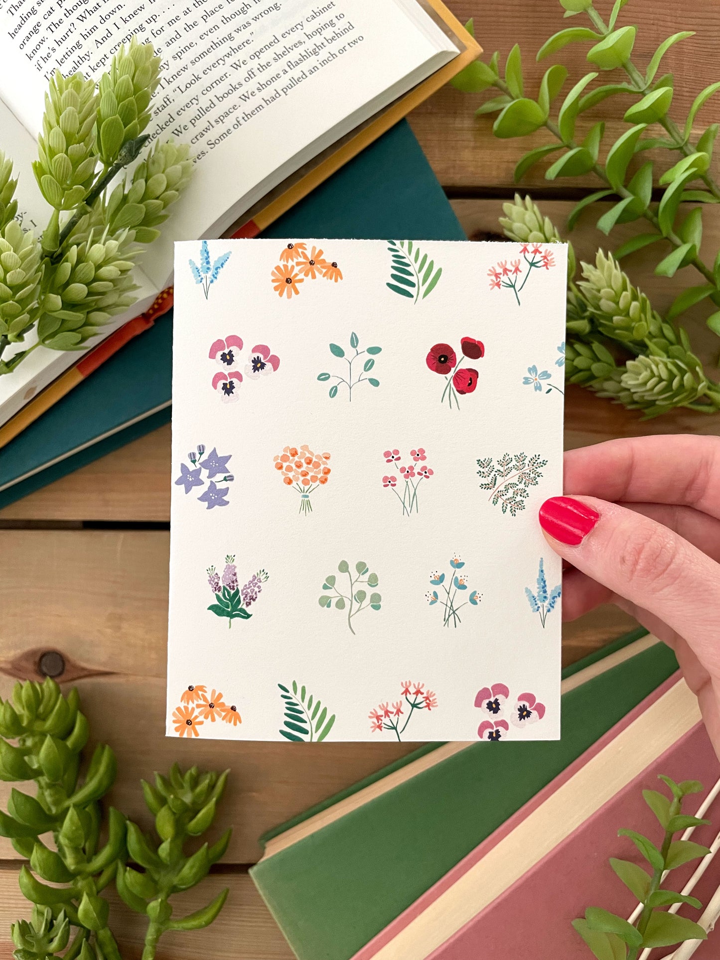 Darling Florals Card Set with Envelopes