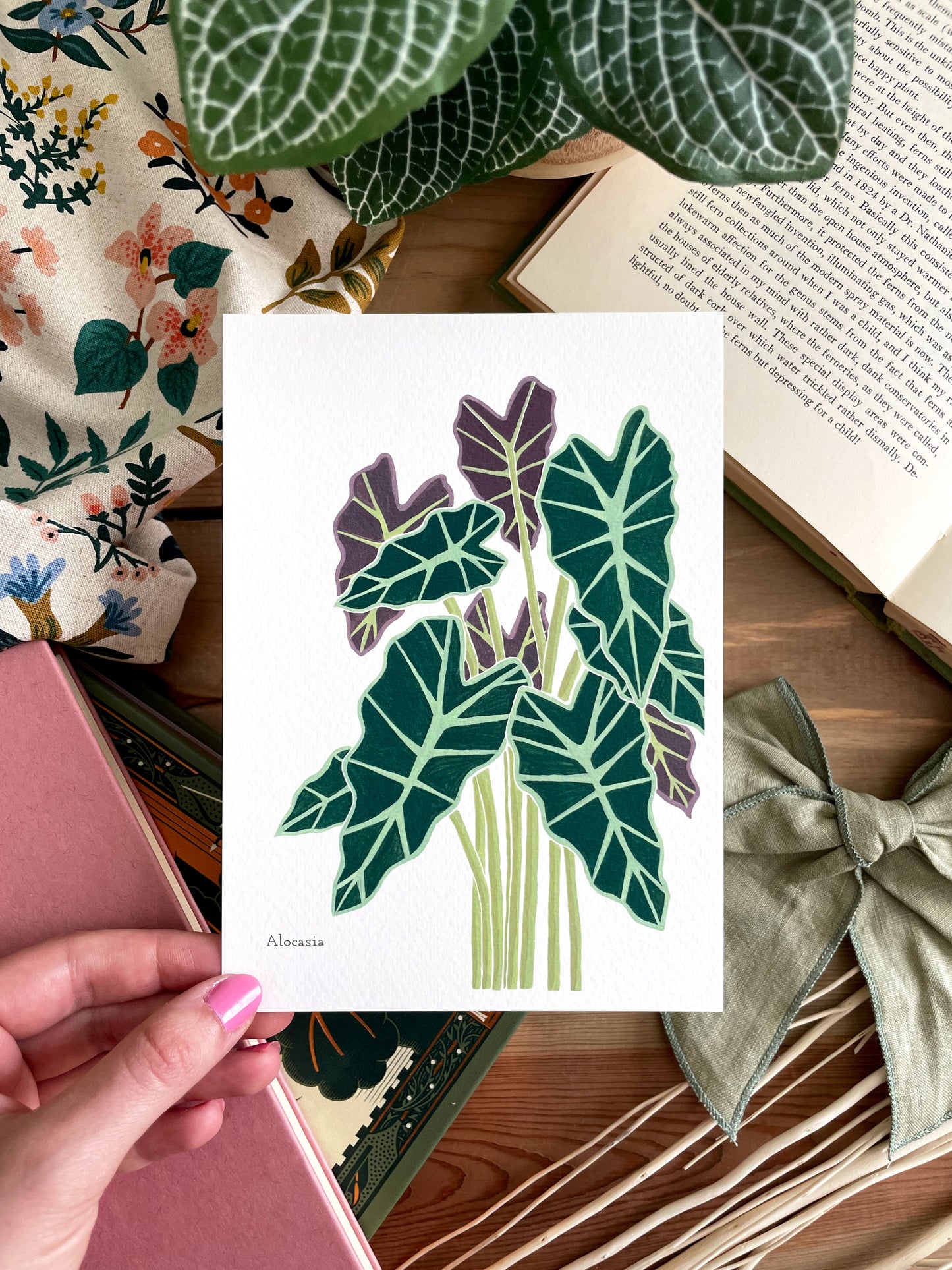 Alocasia 5x7 Gouache Print