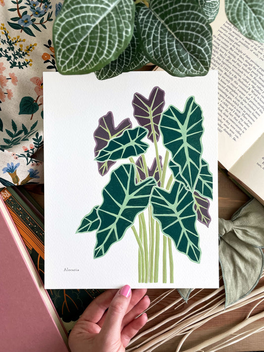 Alocasia 8x10 Gouache Print