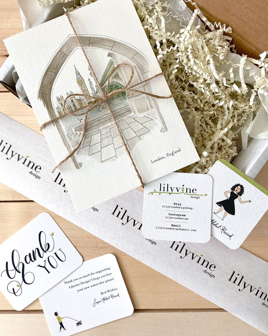 Lilyvine Design Art Print Packaging
