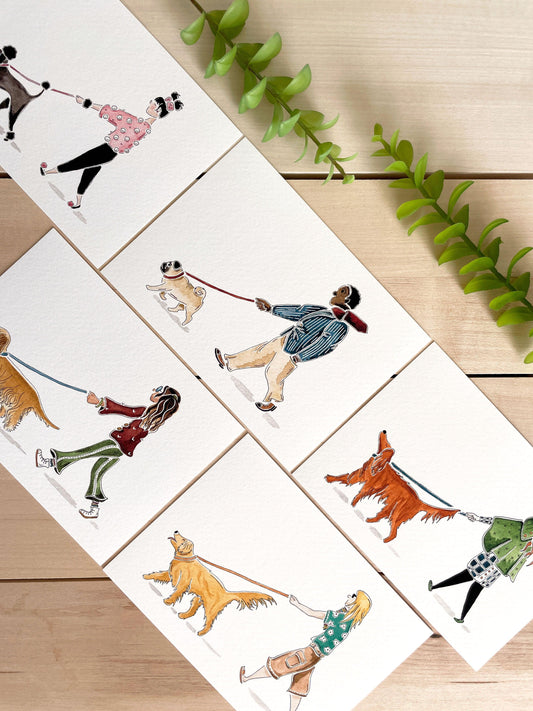 Set of 5 | 5x7 Canine Companion Watercolor Prints - Lilyvine Design