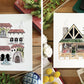 Set of 3 | 8x10 Drawn Dwellings Watercolor Prints - Lilyvine Design