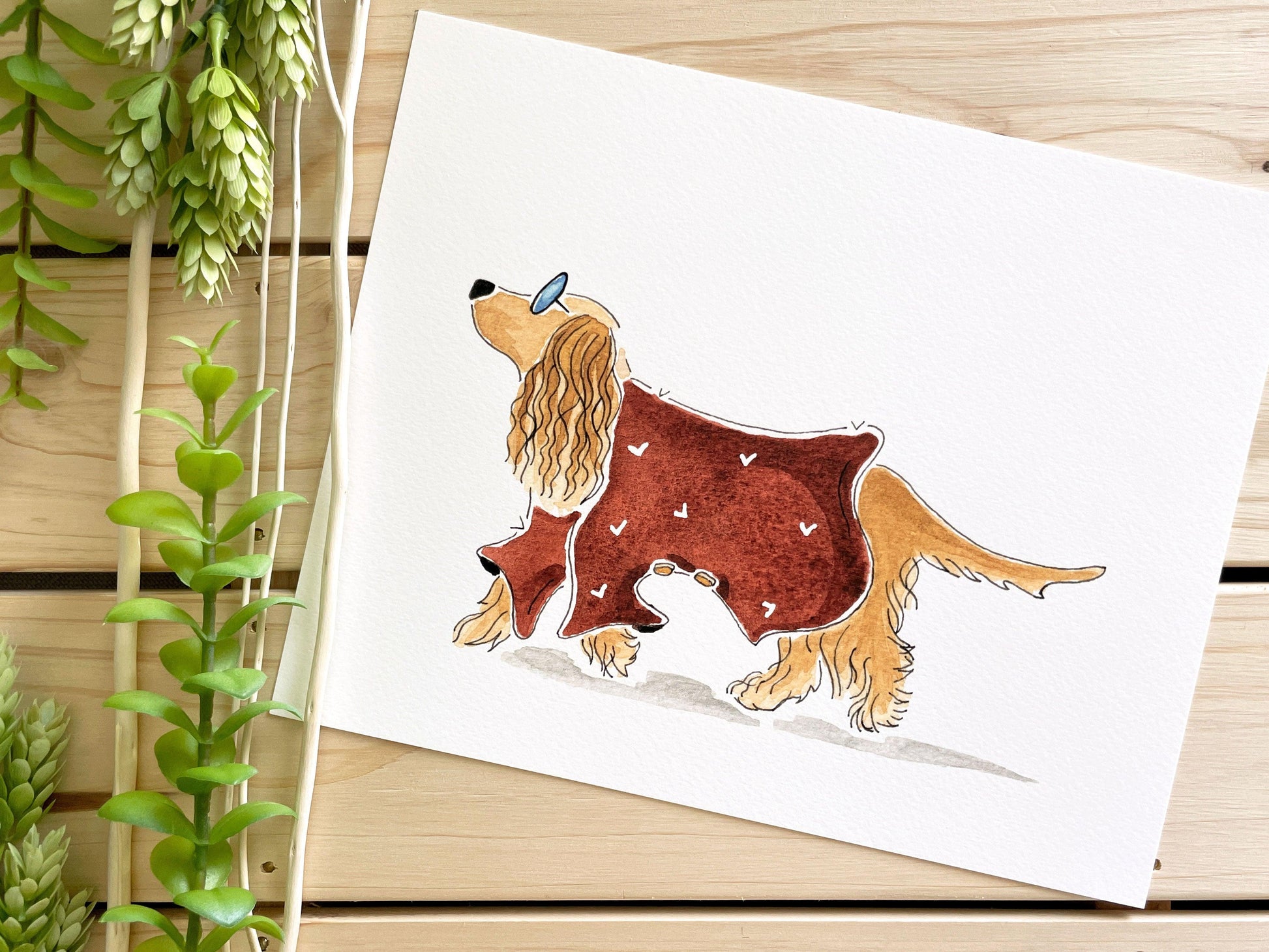 Cocker Spaniel 8x10 Watercolor Print - Lilyvine Design