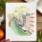 Amsterdam (Netherlands) 8x10 Watercolor Print - Lilyvine Design