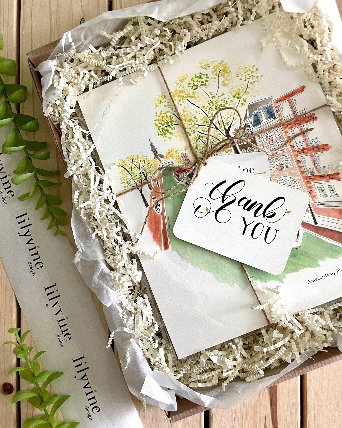Amsterdam (Netherlands) 8x10 Watercolor Print - Lilyvine Design