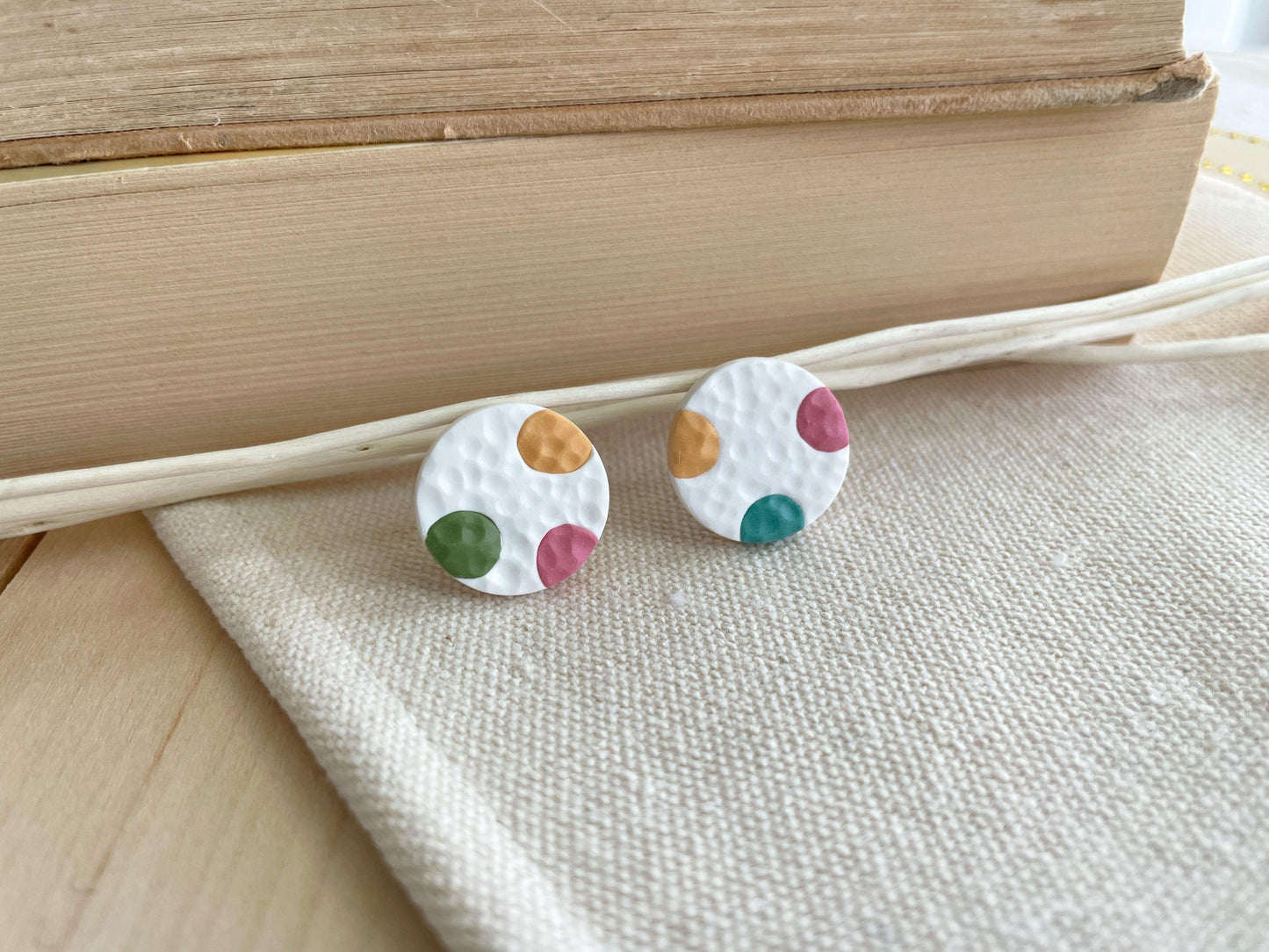 La-Di-Dottie Clay Earrings - Lilyvine Design