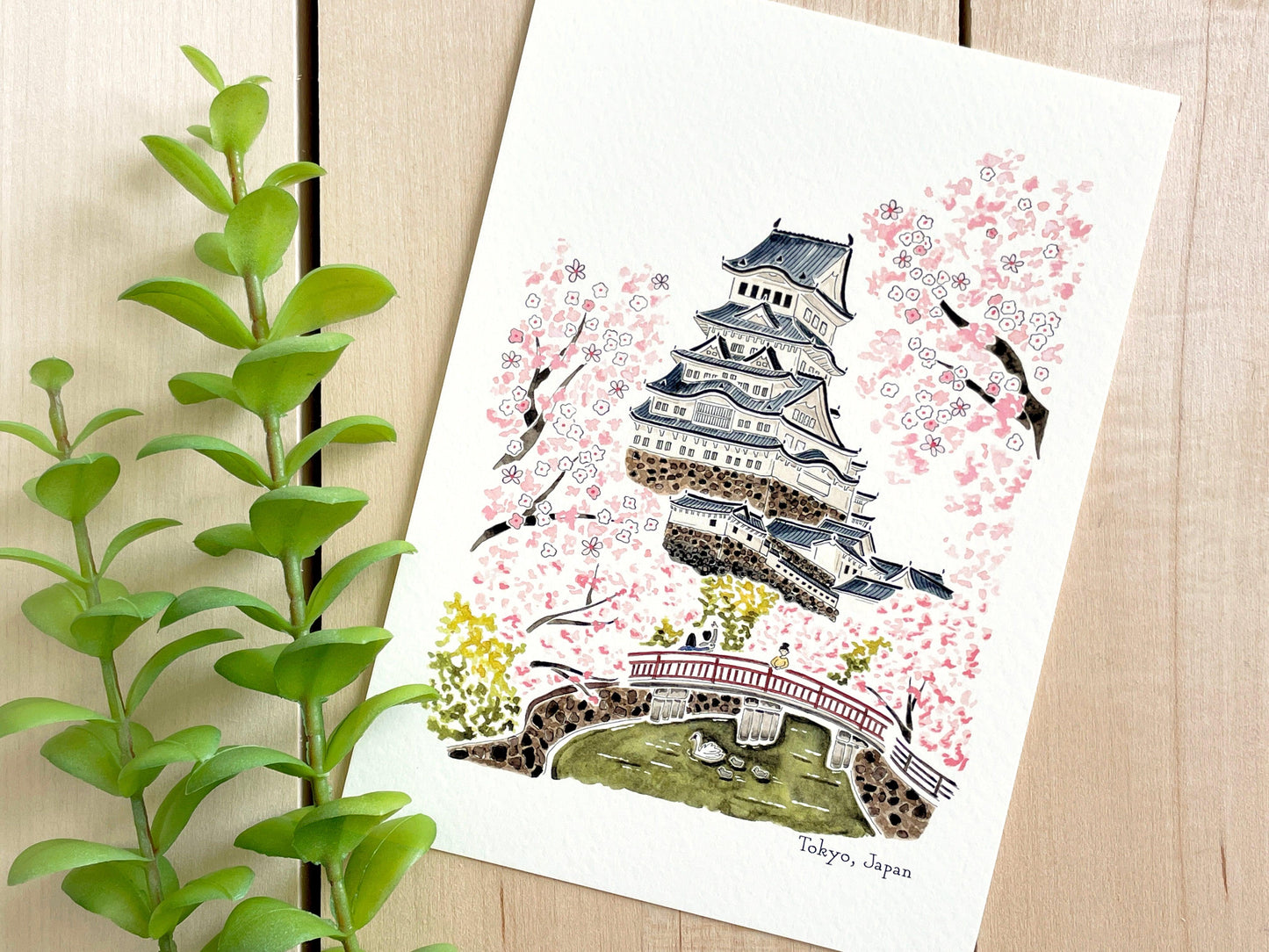 Tokyo (Japan) 5x7 Watercolor Print - Lilyvine Design