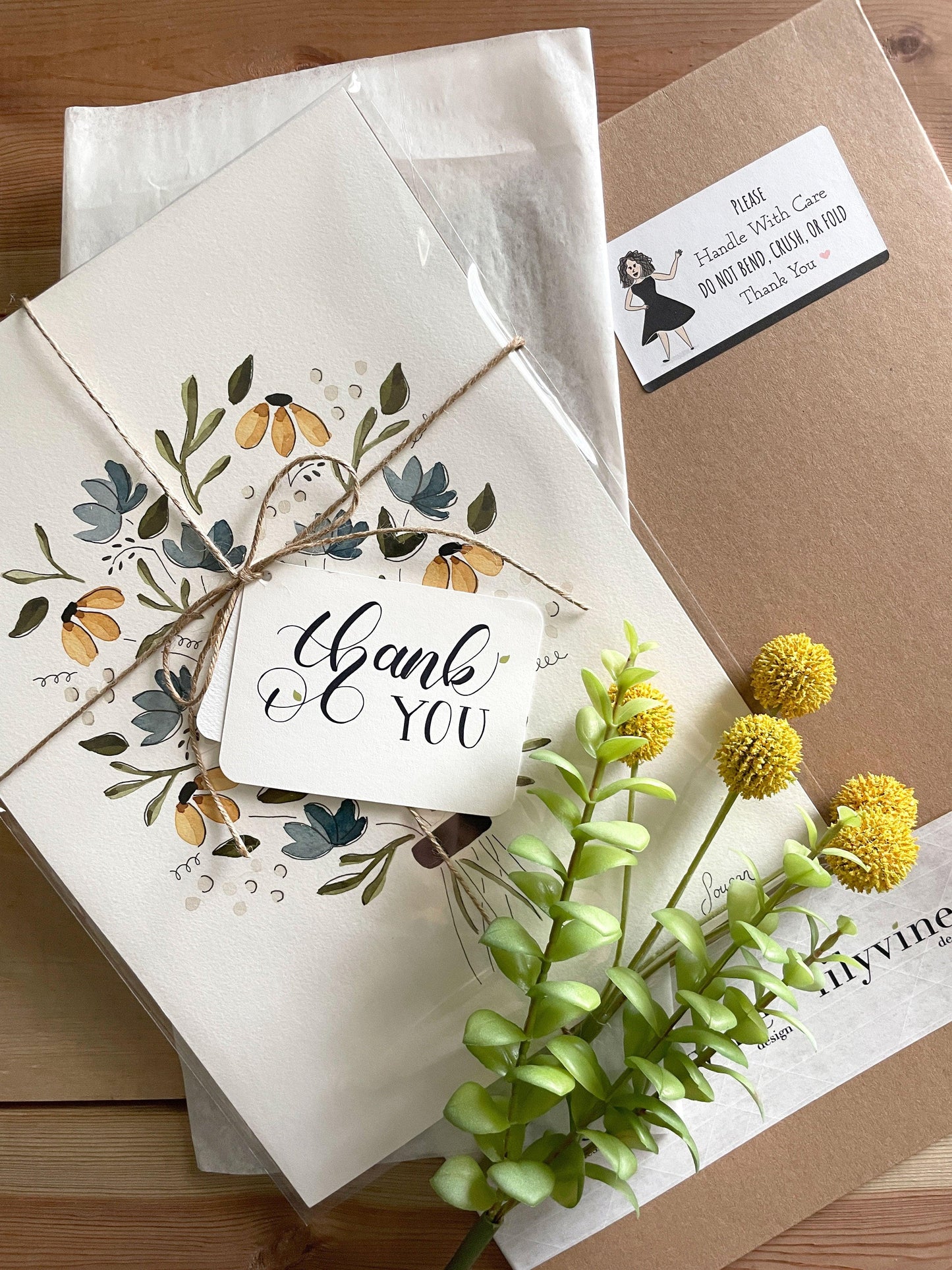Floral Watercolor Original 9x12 Painting - Lilyvine Design