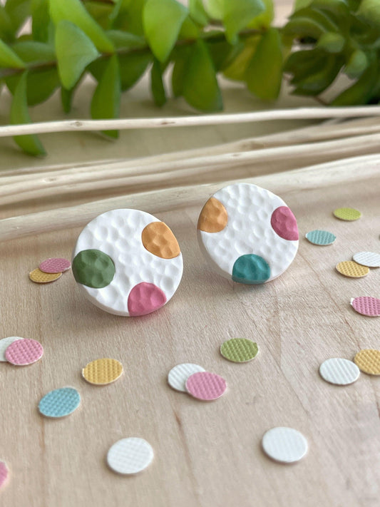 La-Di-Dottie Clay Earrings - Lilyvine Design