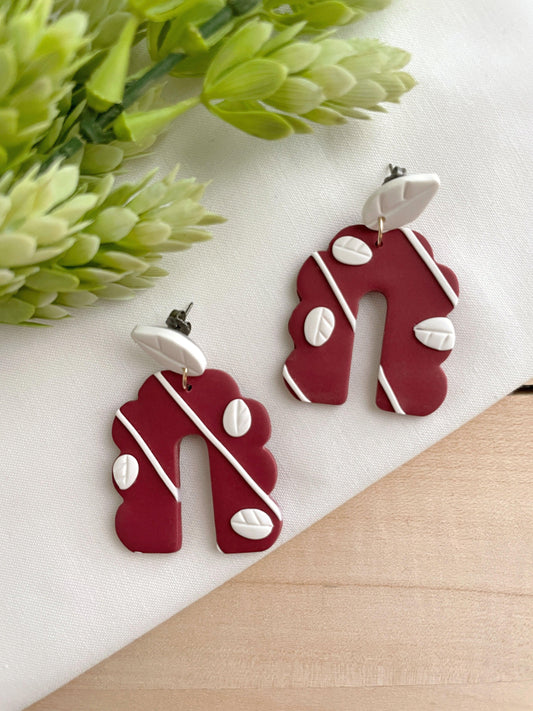 Cinnamon Red Drop Earrings - Lilyvine Design