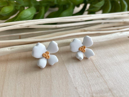 Coconut Blossom Clay Stud Earrings