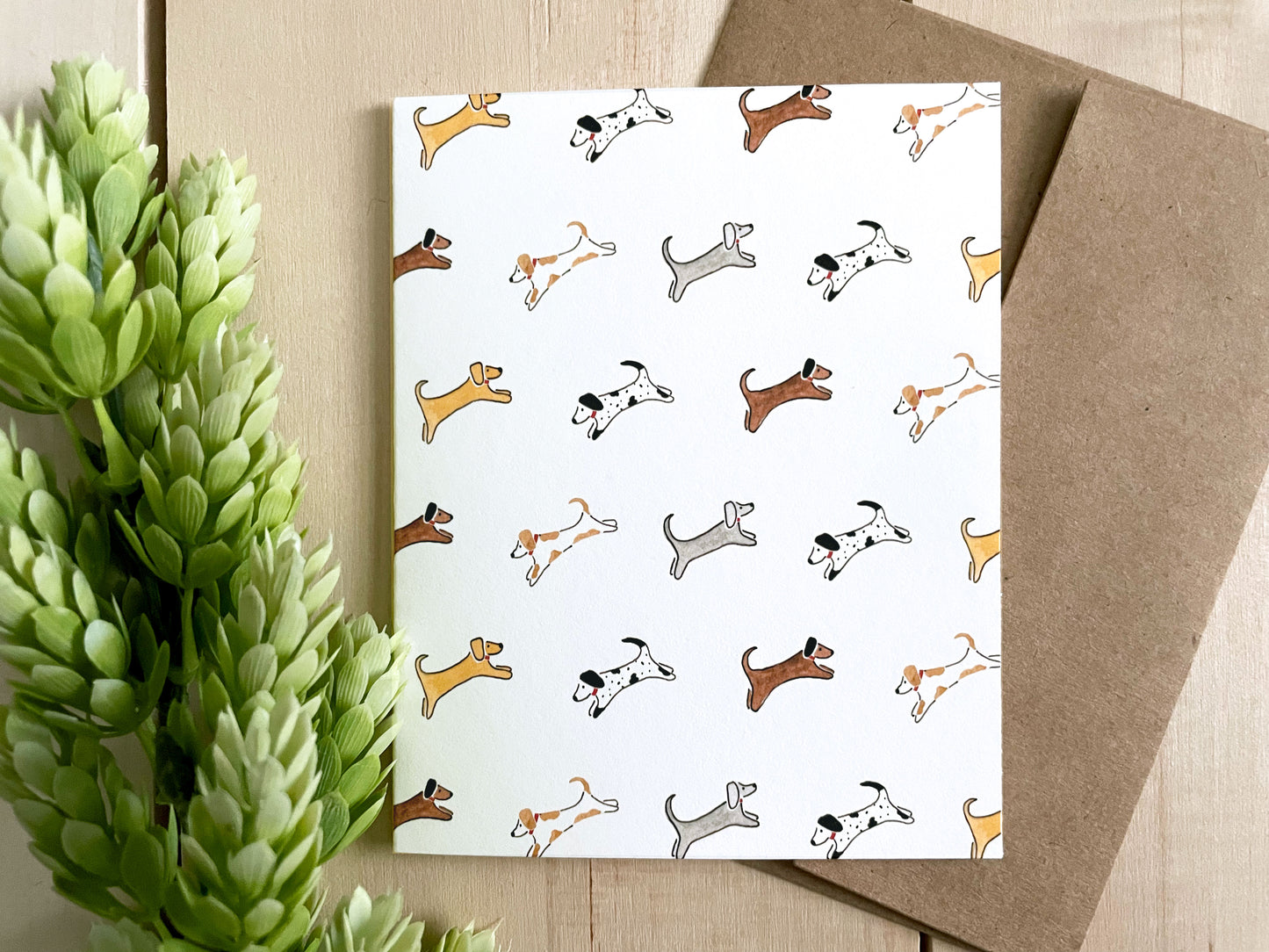 Pouncing Puppies Card Set with Envelopes