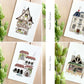 Set of 5 | 4x6 Drawn Dwellings Watercolor Prints - Lilyvine Design