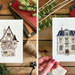 Set of 5 | 4x6 Drawn Dwellings Watercolor Prints - Lilyvine Design