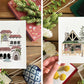 Set of 5 | 4x6 Drawn Dwellings Watercolor Prints - Lilyvine Design