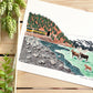 Anchorage (Alaska) 8x10 Watercolor Print - Lilyvine Design