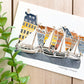 Copenhagen (Denmark) 5x7 Watercolor Print - Lilyvine Design