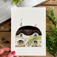 English Cottage 5x7 Watercolor Print - Lilyvine Design