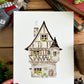 German Tudor 8x10 Watercolor Print - Lilyvine Design