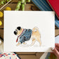 Pug 8x10 Watercolor Print - Lilyvine Design