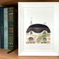 English Cottage 8x10 Watercolor Print - Lilyvine Design