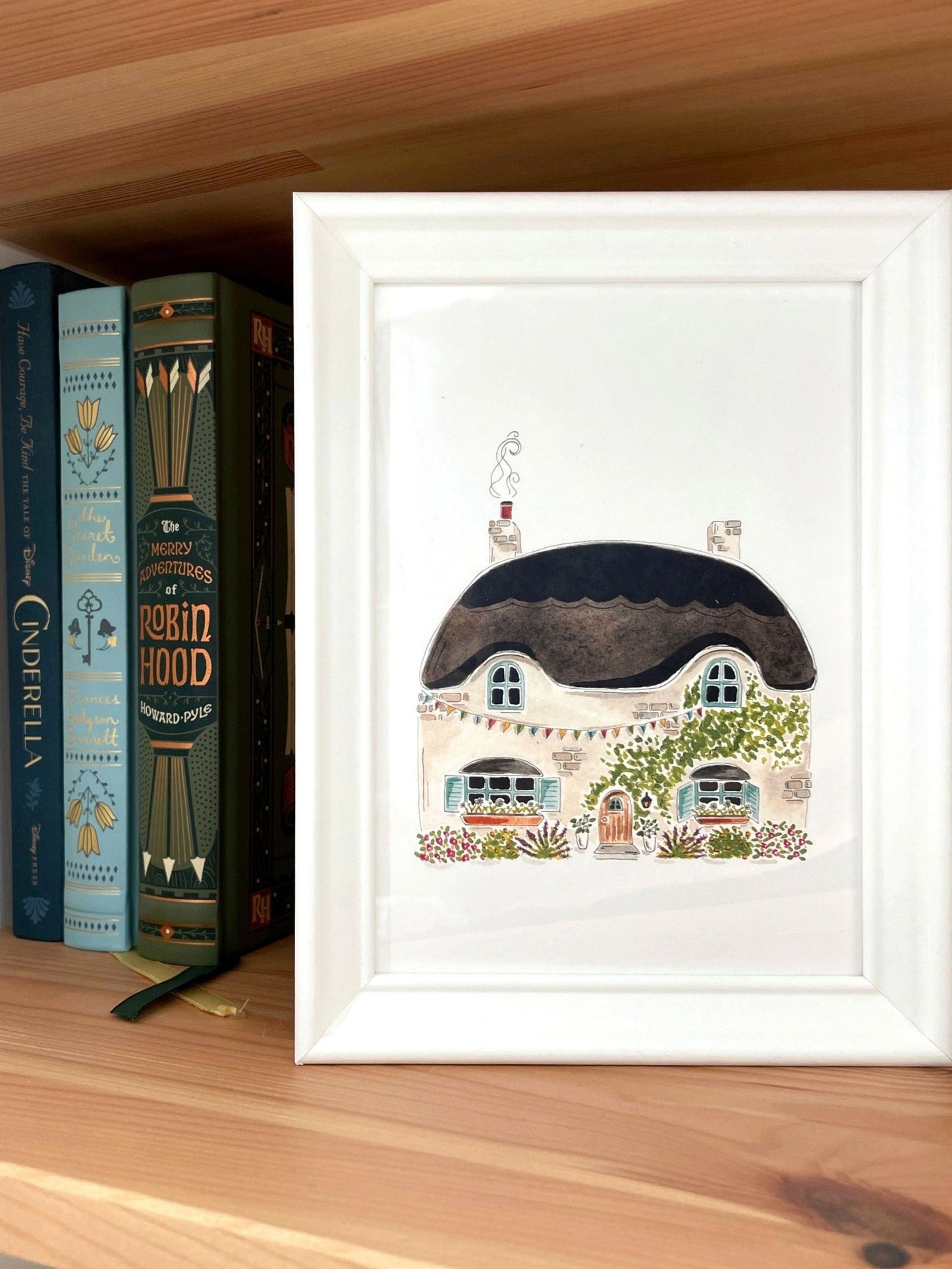 English Cottage 8x10 Watercolor Print - Lilyvine Design