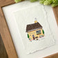 Cottage Gouache Original 5x7 Painting on Cotton Rag Paper - Lilyvine Design