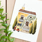 Italian Villa 5x7 Watercolor Print - Lilyvine Design