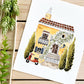 Italian Villa 8x10 Watercolor Print - Lilyvine Design