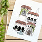 Spanish Hacienda 8x10 Watercolor Print - Lilyvine Design