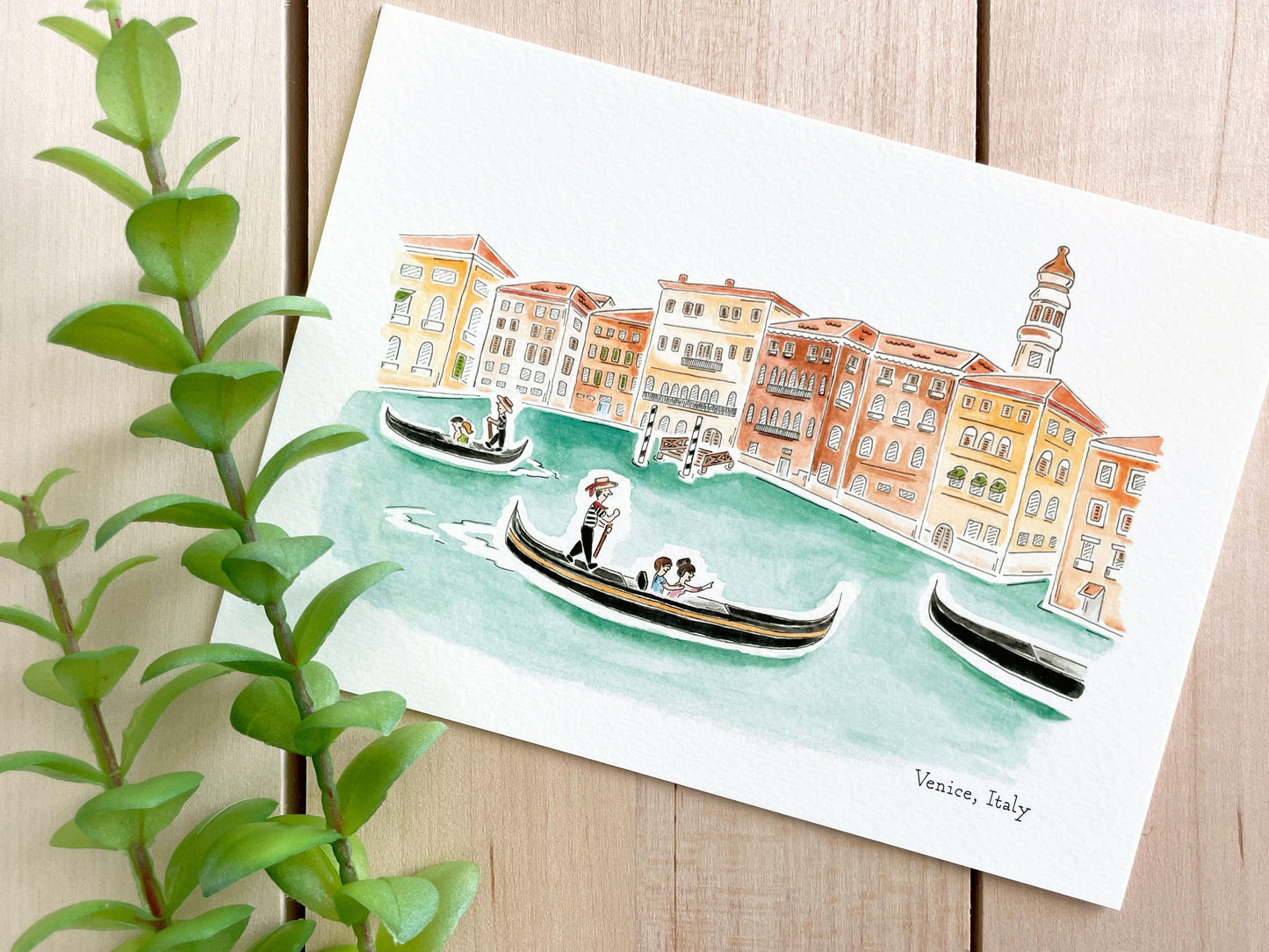 Venice (Italy) 5x7 Watercolor Print - Lilyvine Design