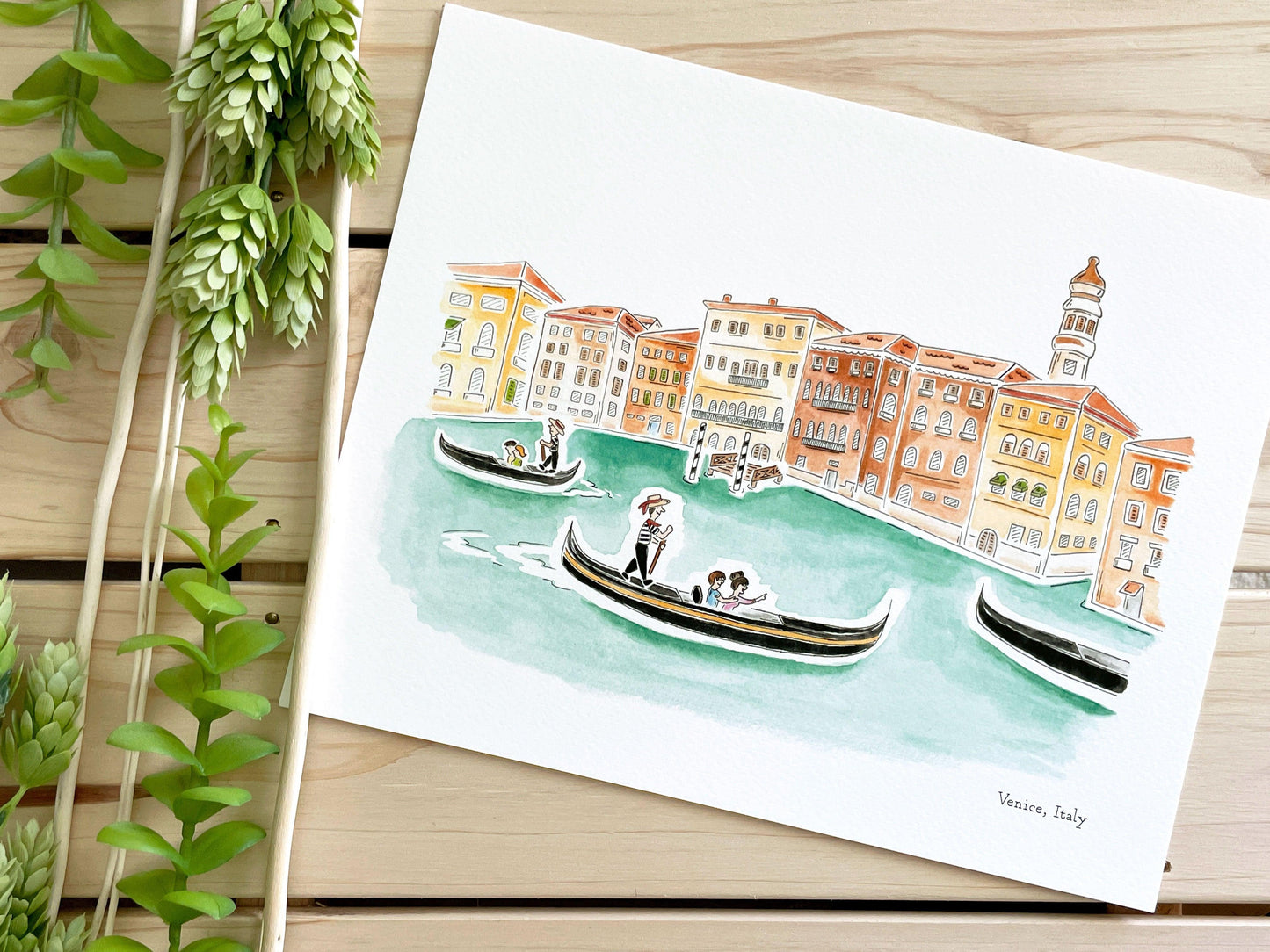Venice (Italy) 8x10 Watercolor Print - Lilyvine Design