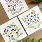 Set of 3 | Floral Watercolor Original 4x4 Paintings - Lilyvine Design