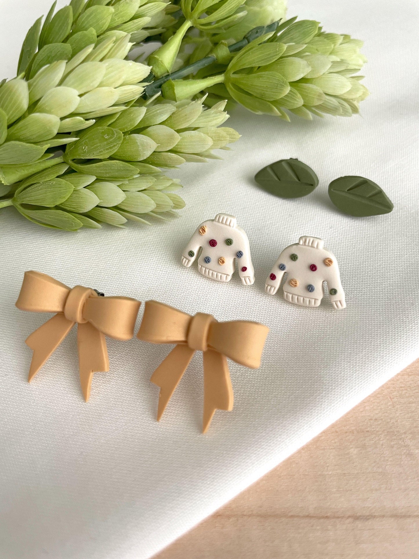 Clay Earring Stud Pack (Three Pairs) - Lilyvine Design